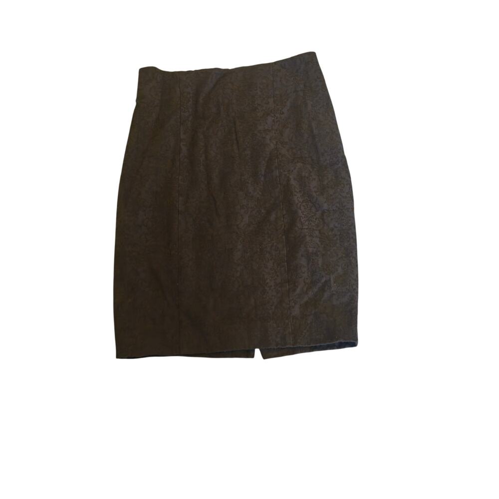 Mossimo Black Textured Pencil Skirt Size 10 Knee Length Back Zip